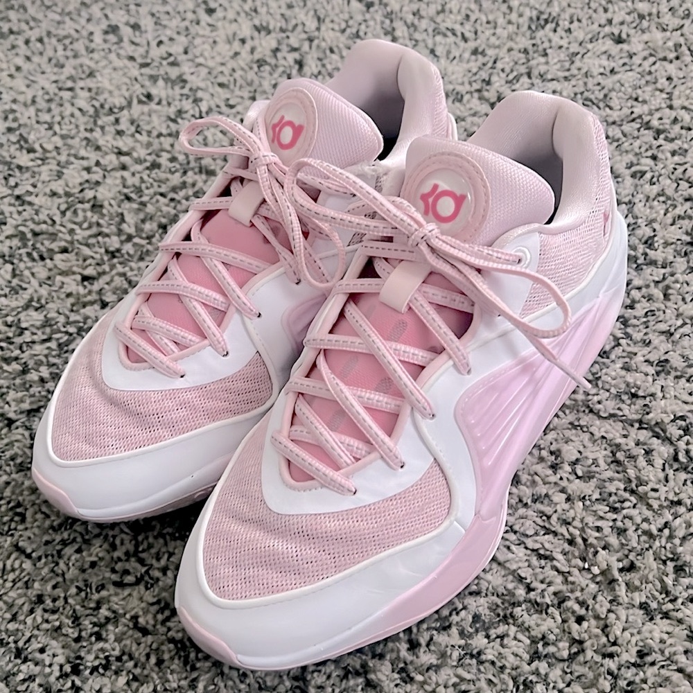 Nike KD 16 Pink Basketball Shoes Kevin Durant Sixteen Size M 6.5 fits W 7.5 or 8